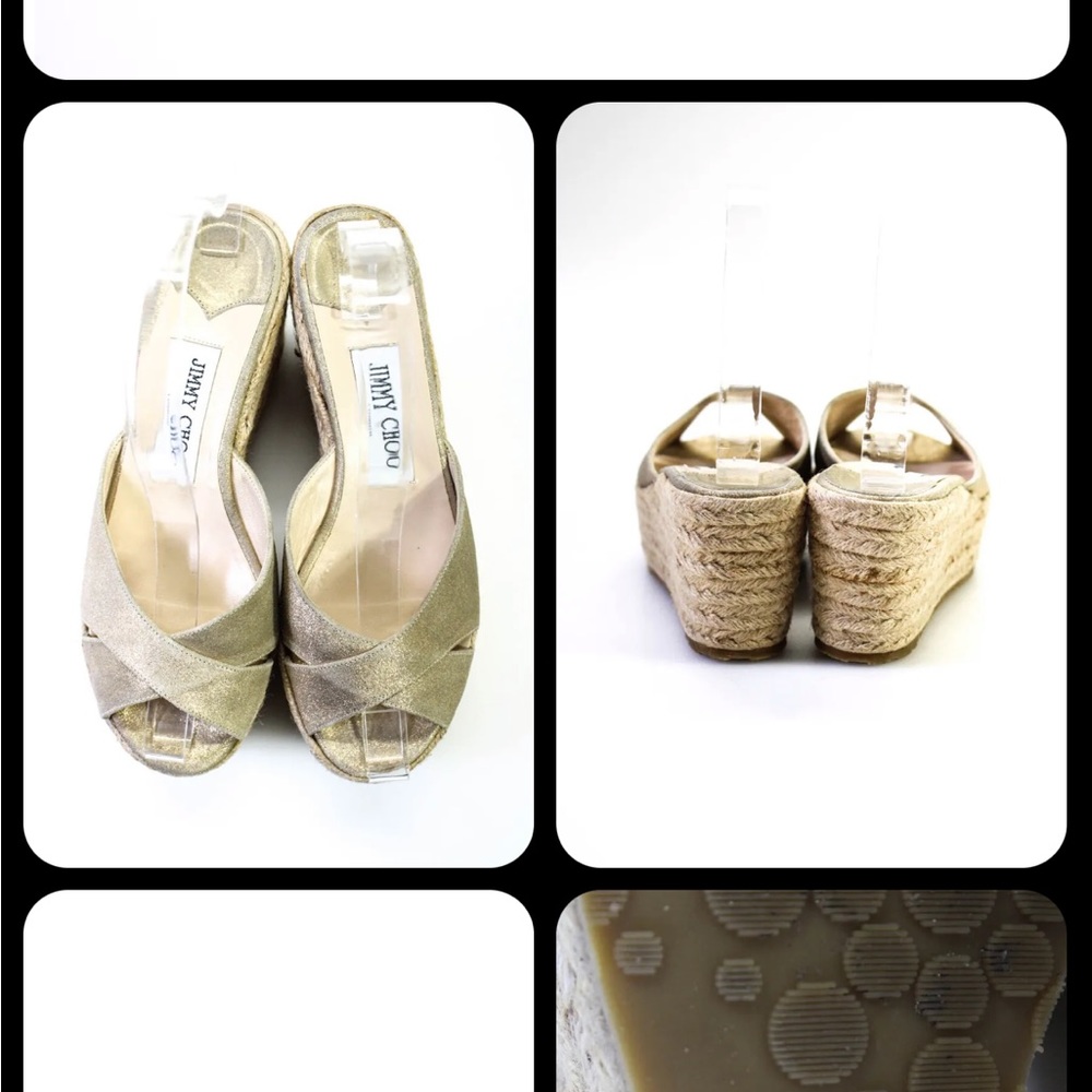 NEW Jimmy Choo Espadrilles/Platform Wedges floor sample Size 37/7